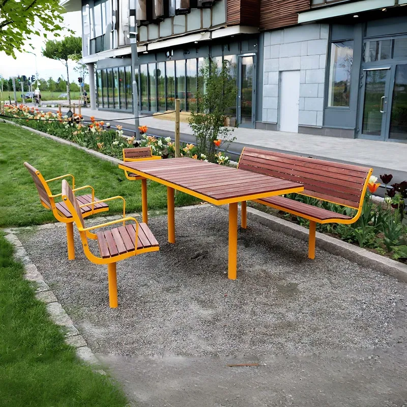 Outdoor Furniture Yellow - Ensemble table et chaises de jardin
