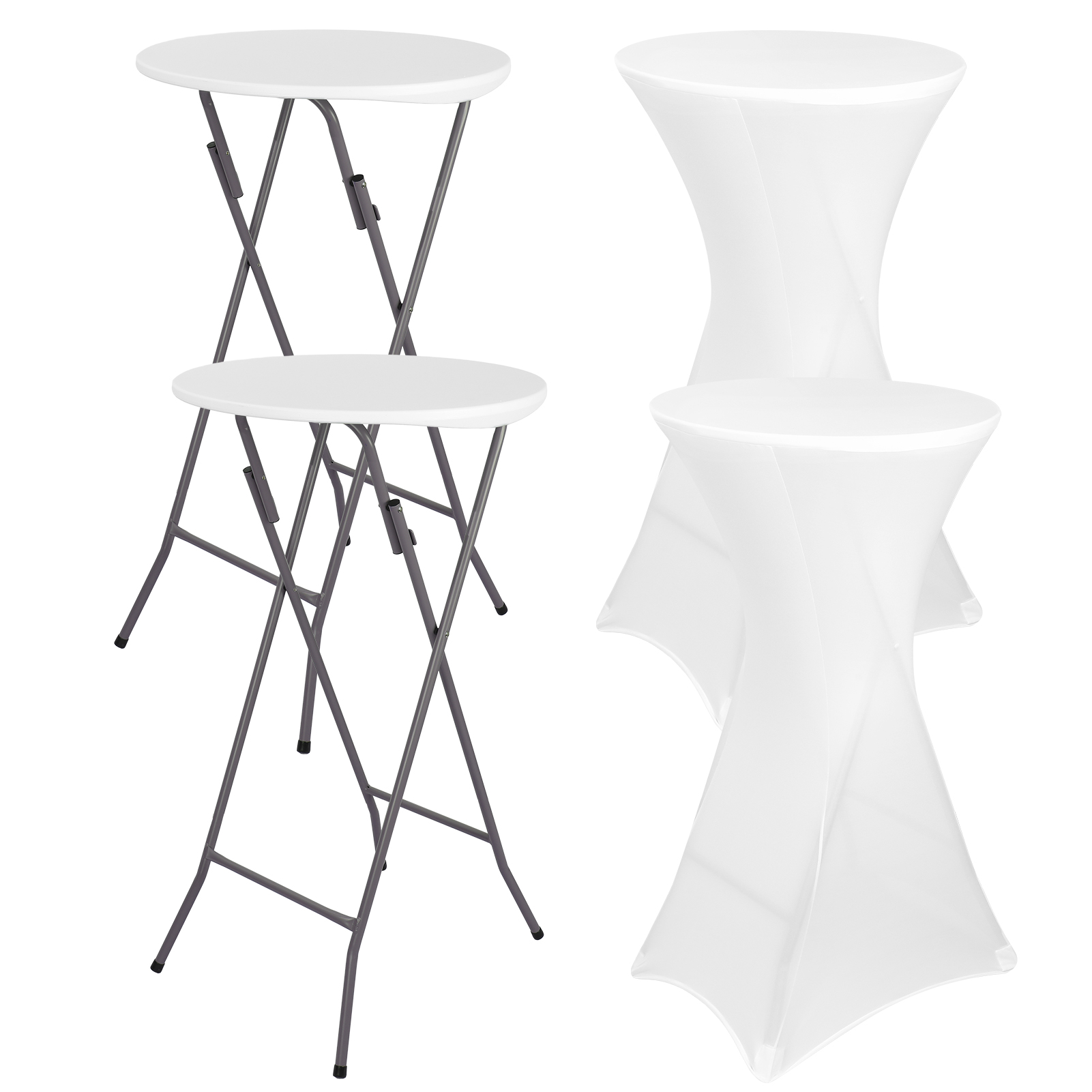 Outdoor Furniture Legs - Ensemble de 2 tables hautes de