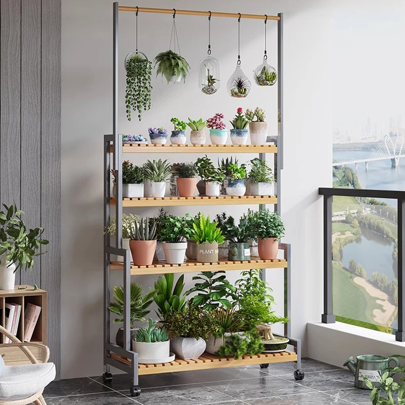 Outdoor Furniture Types - Étagères à plantes modernes en bois