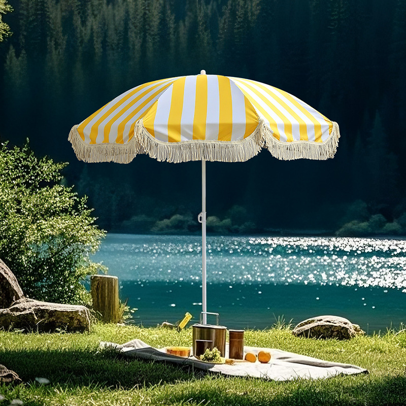 Outdoor Furniture Yellow - Lot de 1 parasol de plage