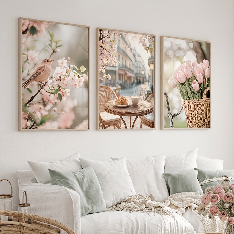 Outdoor Furniture Decor - Lot de 3 tableaux sur toile