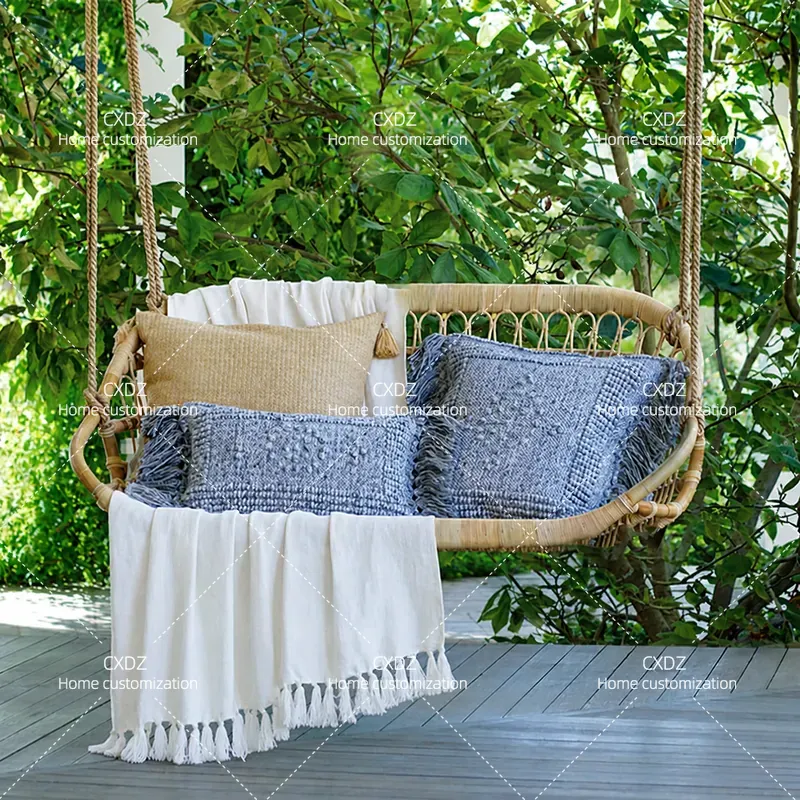 Outdoor Furniture In Bali - Fauteuil suspendu double en rotin d'extérieur,
