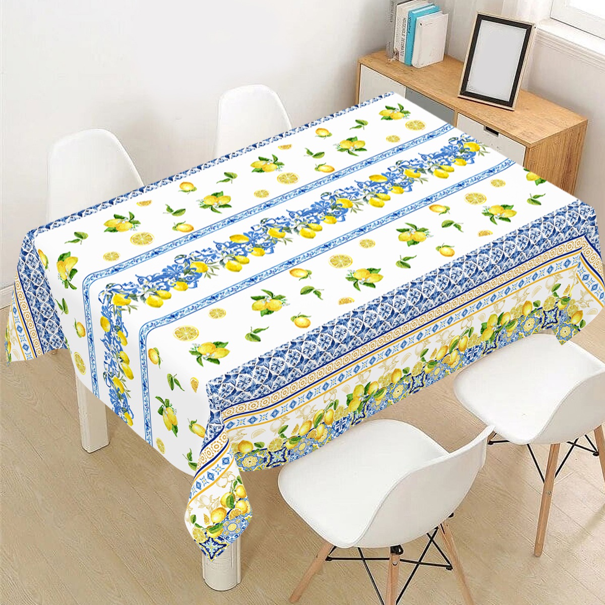 Outdoor Furniture Yellow - Nappe jetable rectangulaire à rayures jaunes