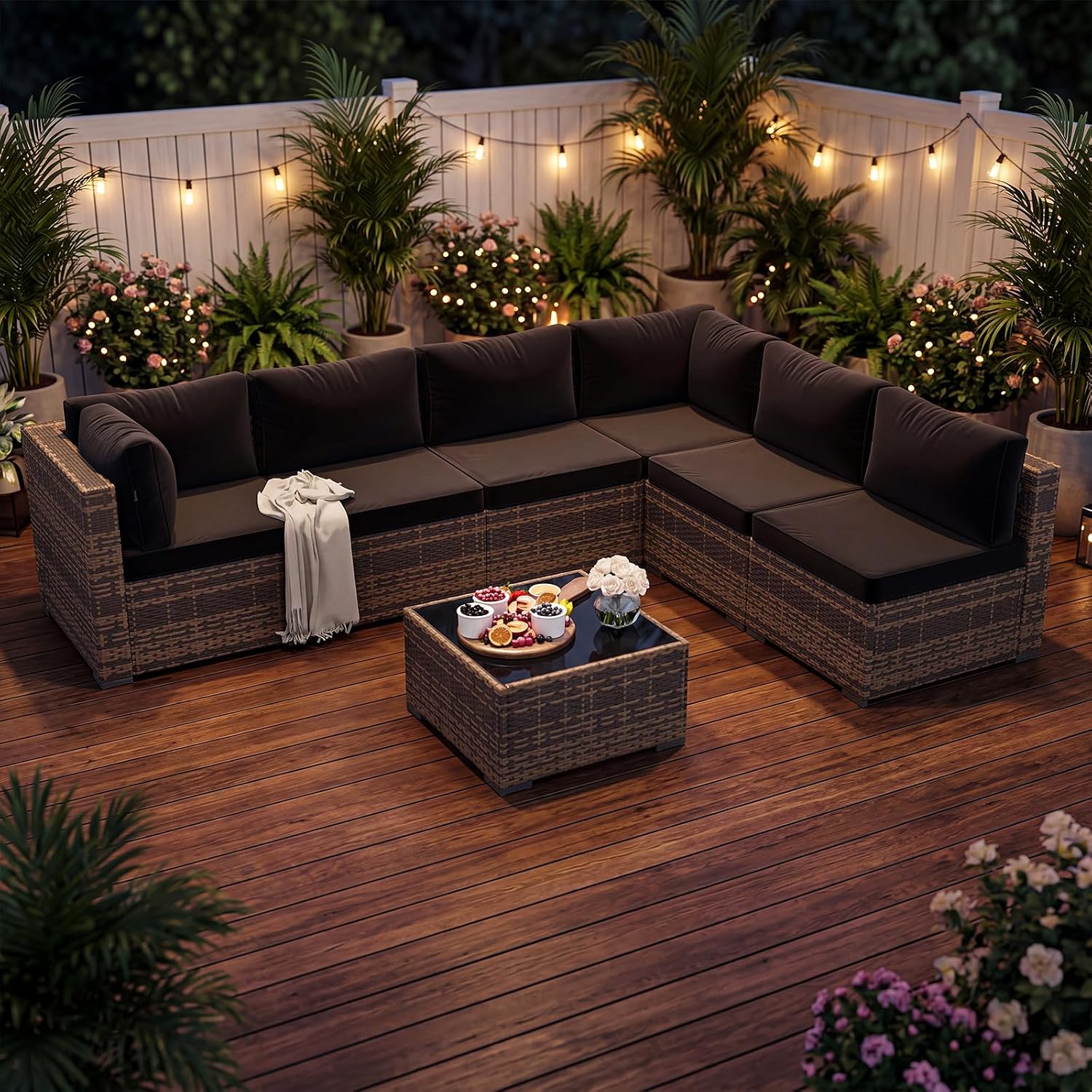 Ensemble de meubles de patio e - Outdoor Furniture Yellow avis et prix