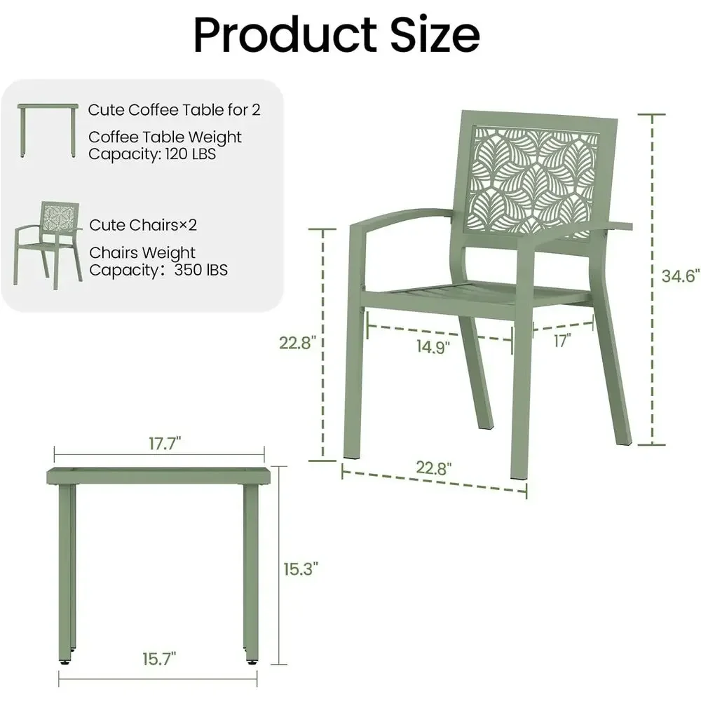 Ensemble bistrot d'extérieur 3 - Outdoor Furniture Green avis et prix