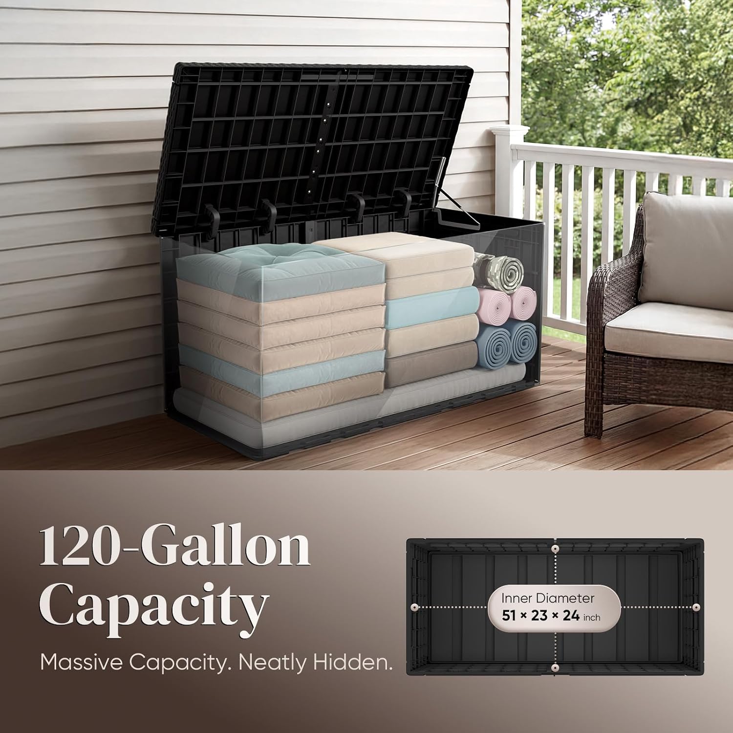 Bac de rangement extérieur gra - Outdoor Furniture For Pool avis et prix