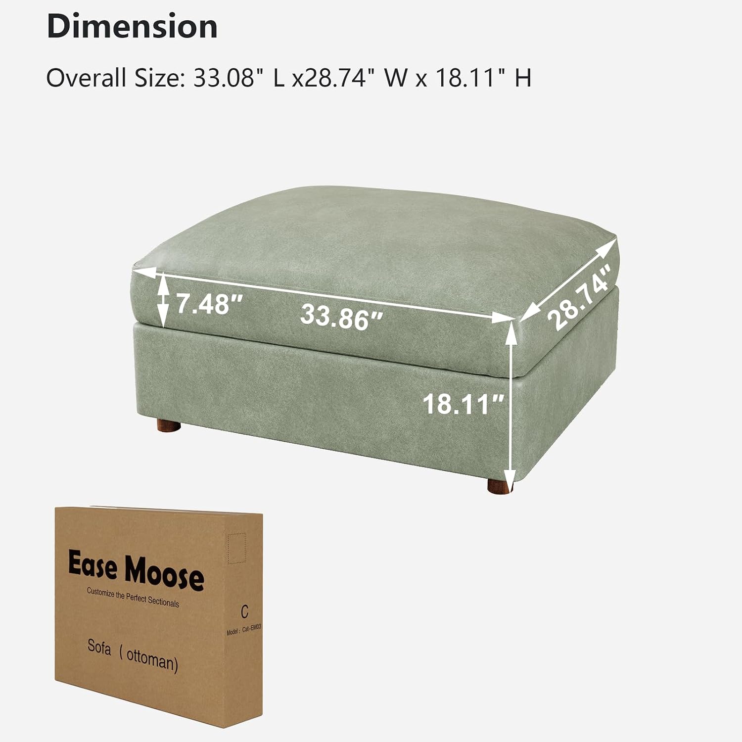 Module ottoman en similicuir v - Outdoor Furniture Green avis et prix