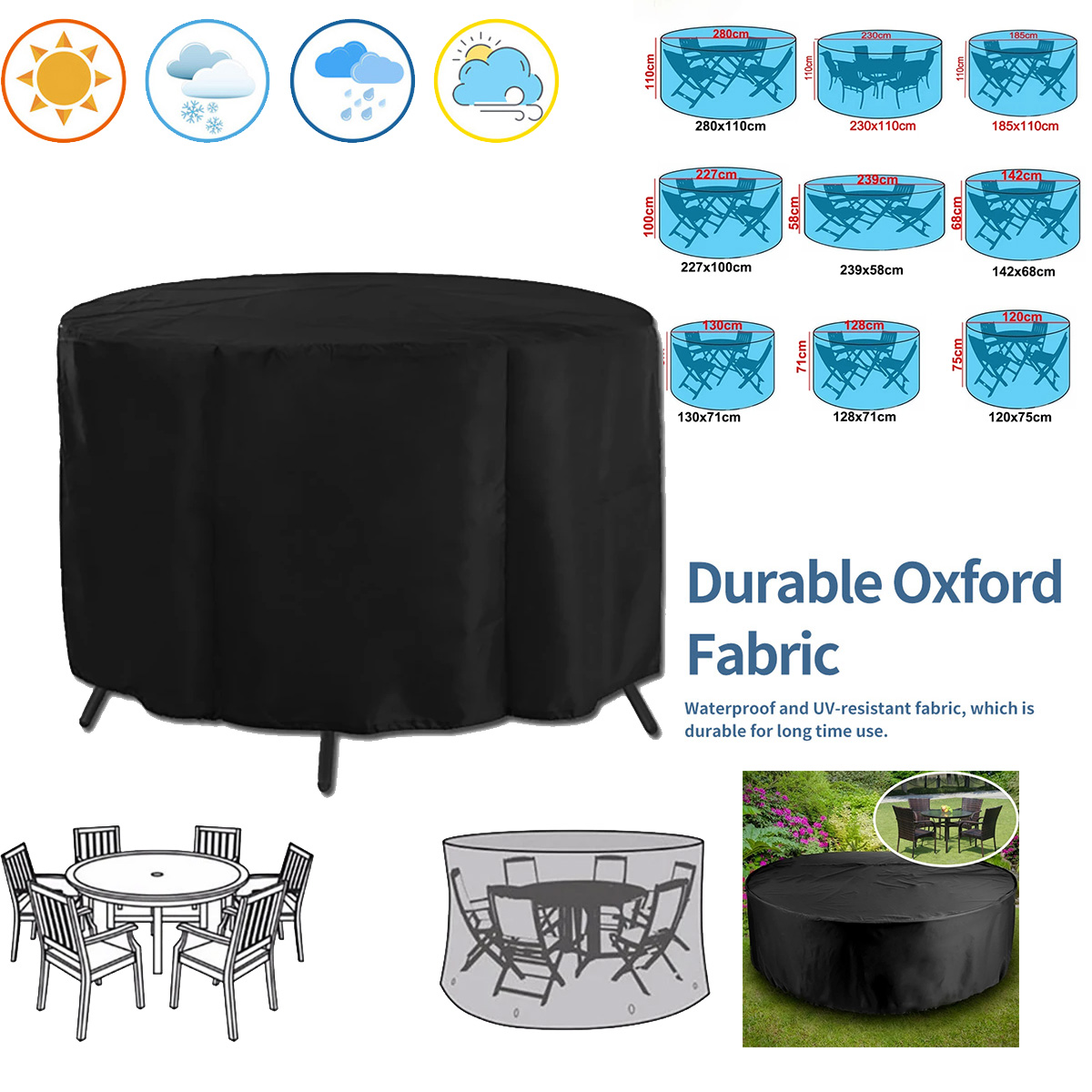 Housse de protection ronde pou - Outdoor Furniture Upholstery Near Me avis et prix