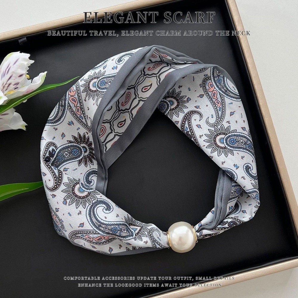 Élégant foulard en soie perlée - Outdoor Furniture Decor avis et prix
