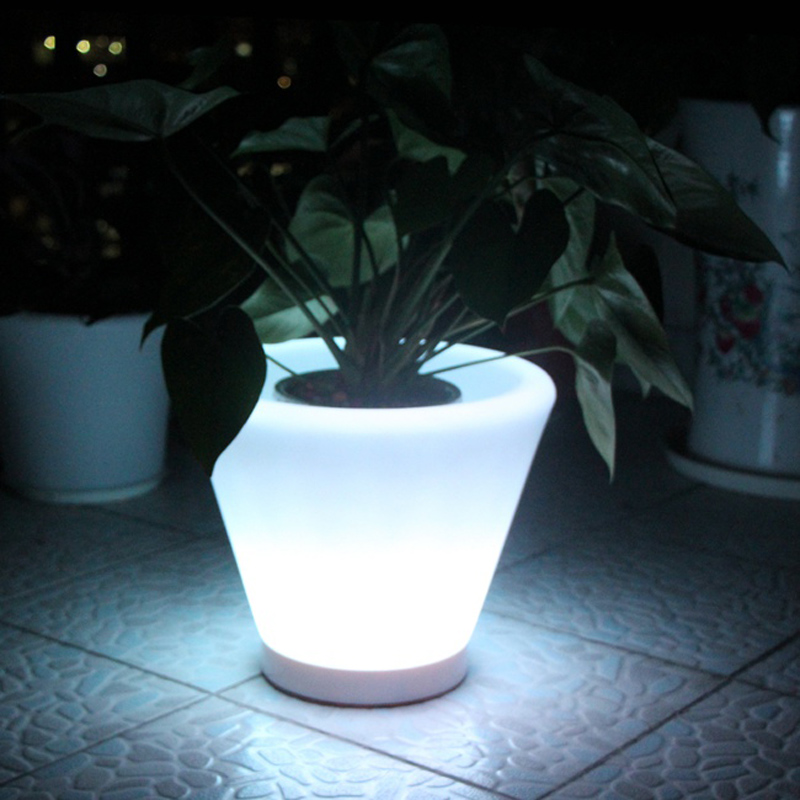 Pots de fleurs lumineux D28 *  - Outdoor Furniture Green avis et prix