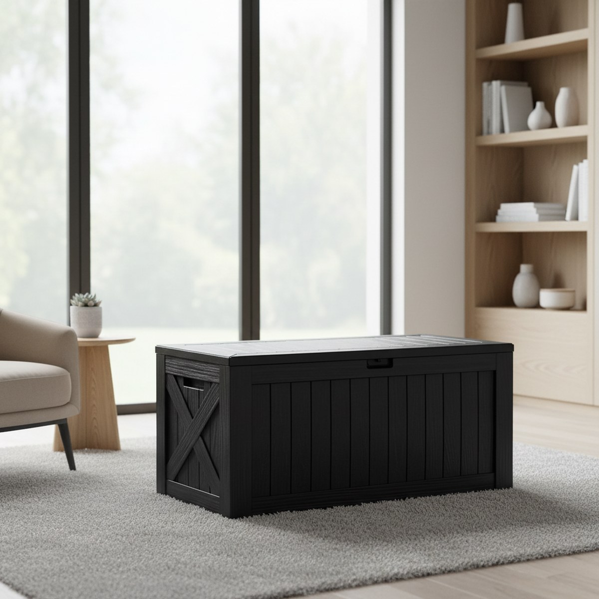 Grand coffre de rangement exté - Outdoor Furniture For Pool avis et prix