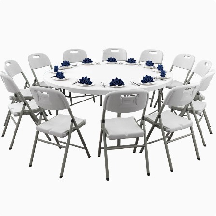 1.8 Table pliante ronde table  - Outdoor Furniture Types avis et prix