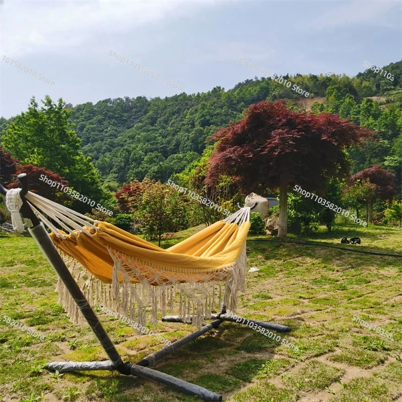 Hamac double en toile jaune mi - Outdoor Furniture Yellow avis et prix