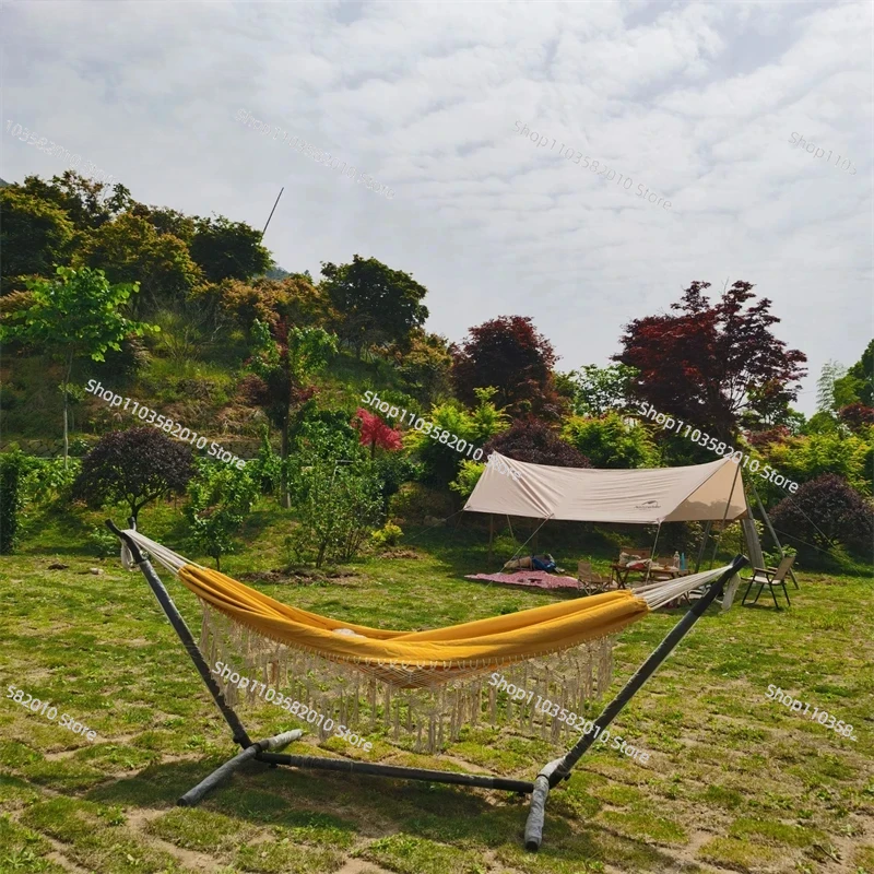 Hamac double en toile jaune mi - Outdoor Furniture Yellow avis et prix